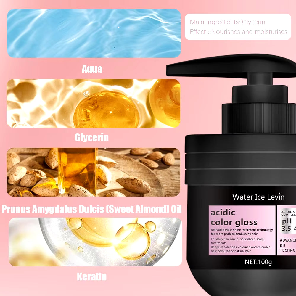 Acid Gloss Hair Mask Acid Gloss Complex Ph 3.5-4.5 Treatment Conditioner Hair Care Essence Nourishing Dry Damage 100G